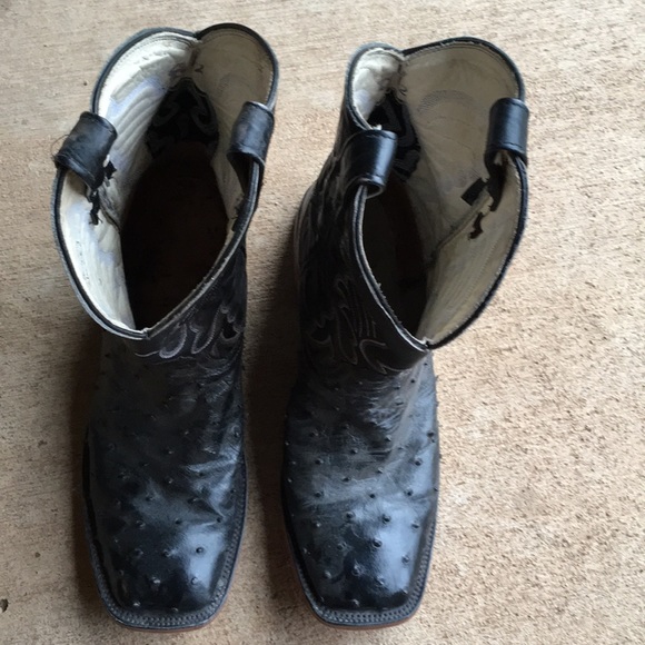 Leather Ostrich boots - Picture 2 of 4